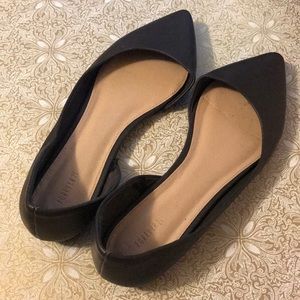 Forever 21 Pointed Charcoal Flats